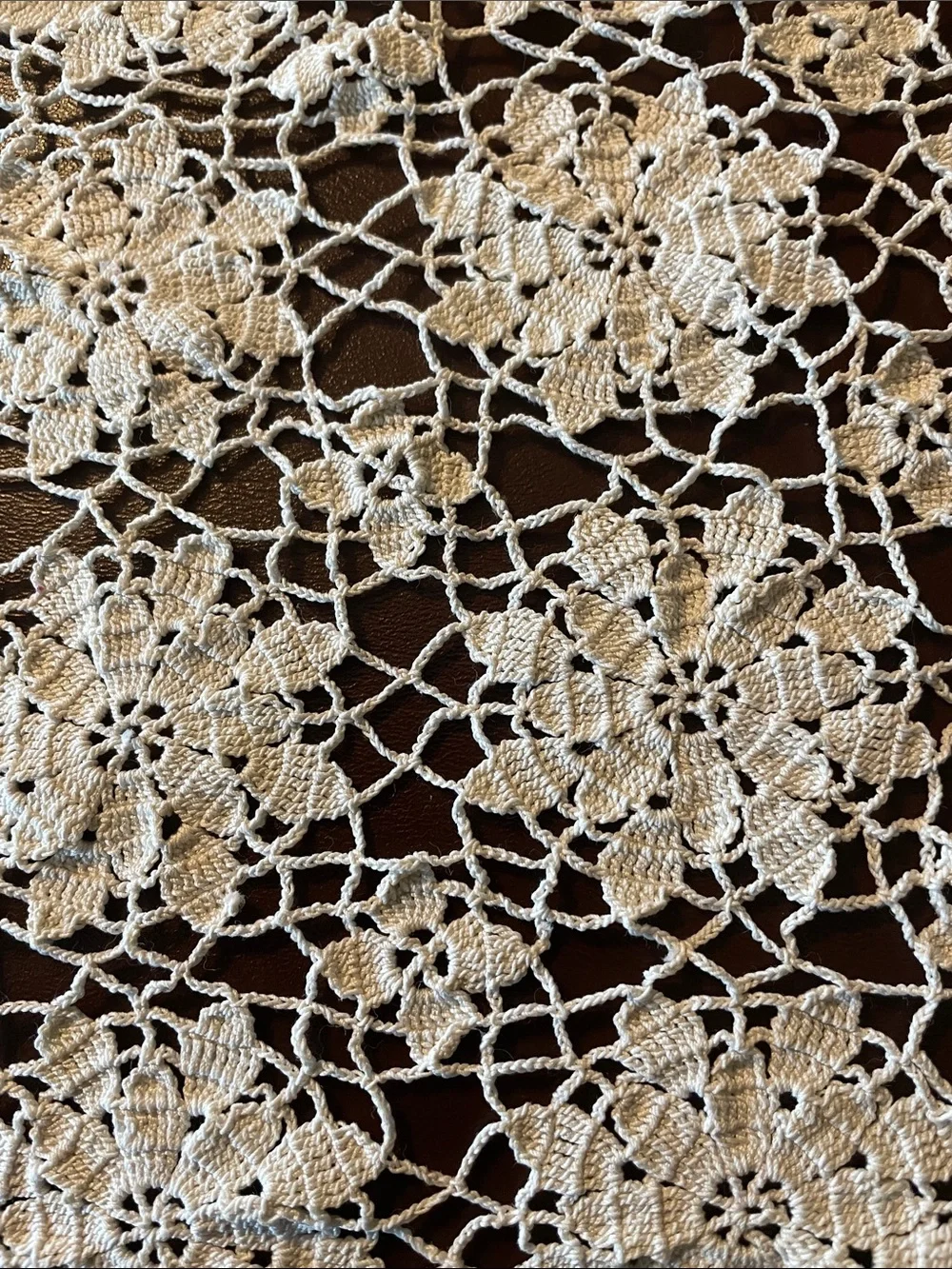 Hand Crafted Cream Crochet Lace Doily